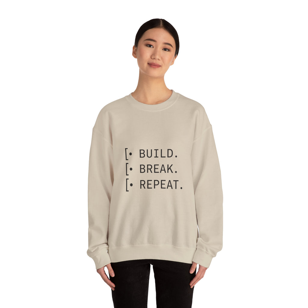 Endless Build Cycle Crewneck Sweatshirt — Build, Break, Rebuild