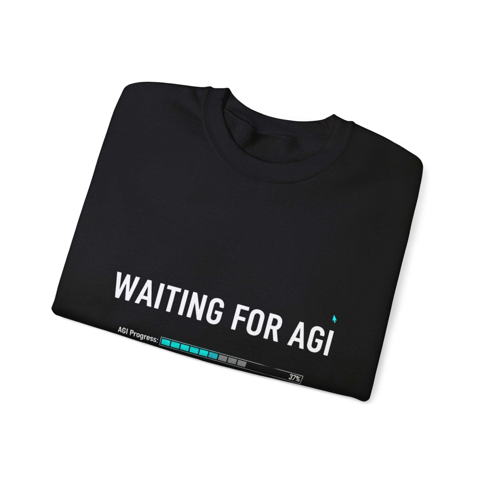WAITING FOR AGI Sweatshirt — Futuristic Tech Crewneck for AI Enthusiasts