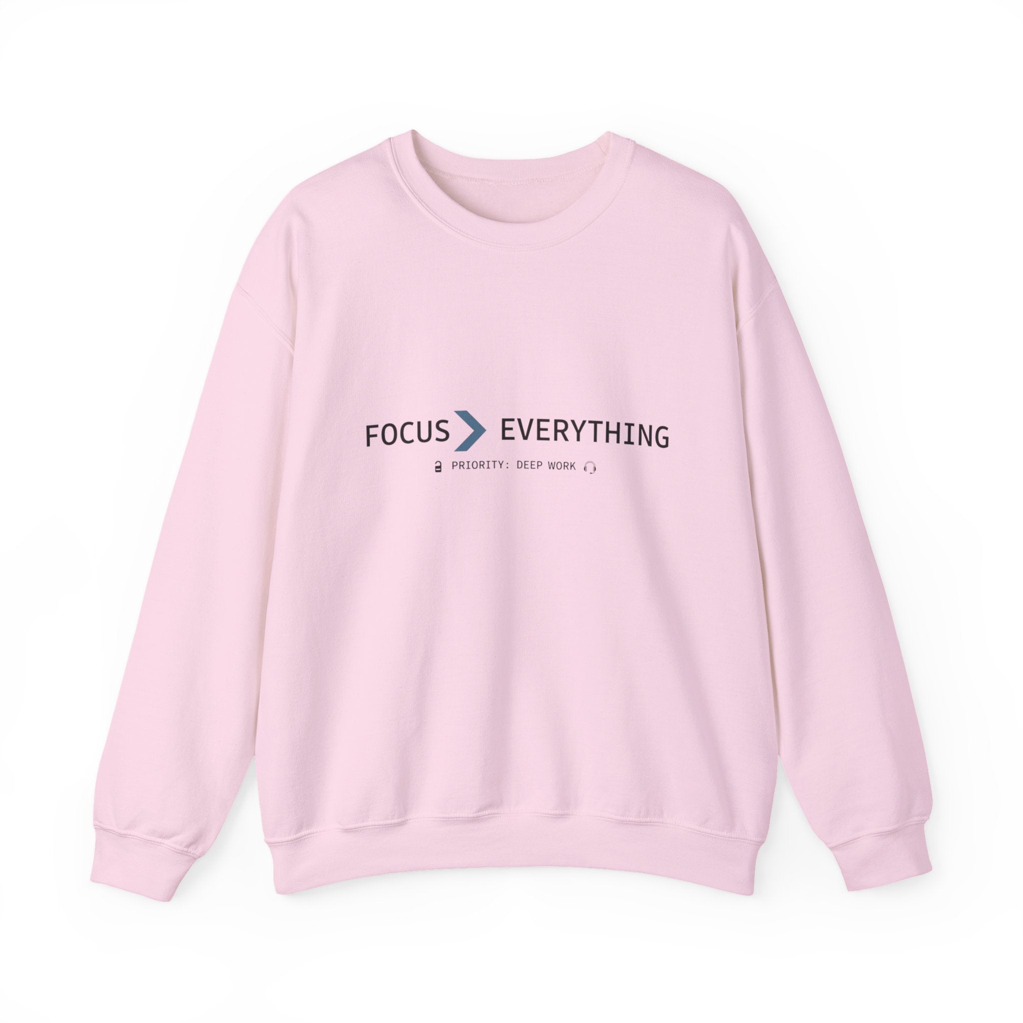 FOCUS > EVERYTHING Crewneck Sweatshirt — Minimalist Concentration Pullover