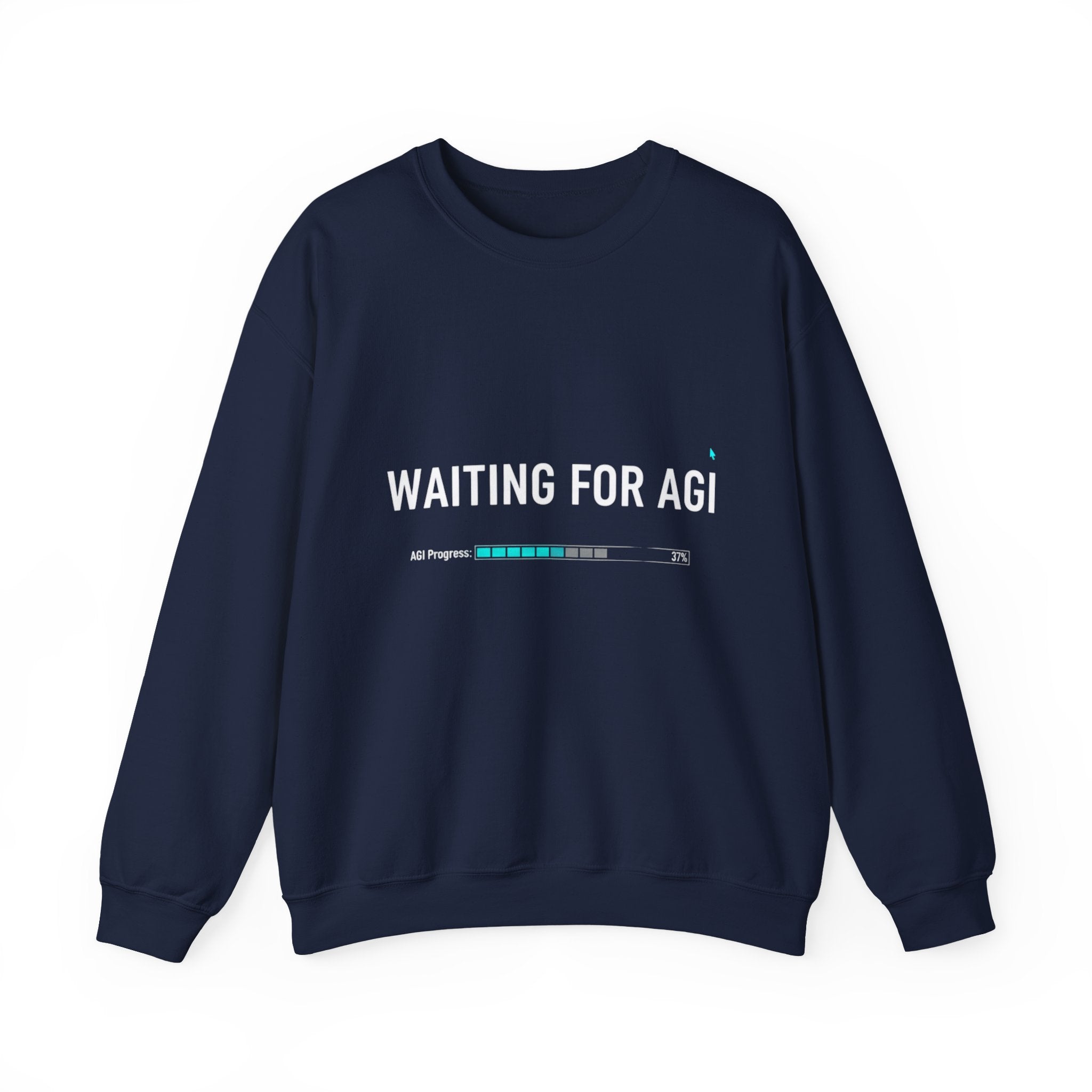 WAITING FOR AGI Sweatshirt — Futuristic Tech Crewneck for AI Enthusiasts