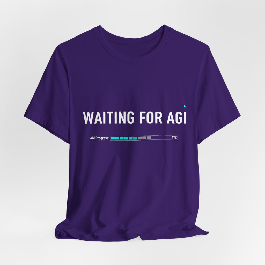 Waiting for AGI T-Shirt — Futuristic AI Humor Tee