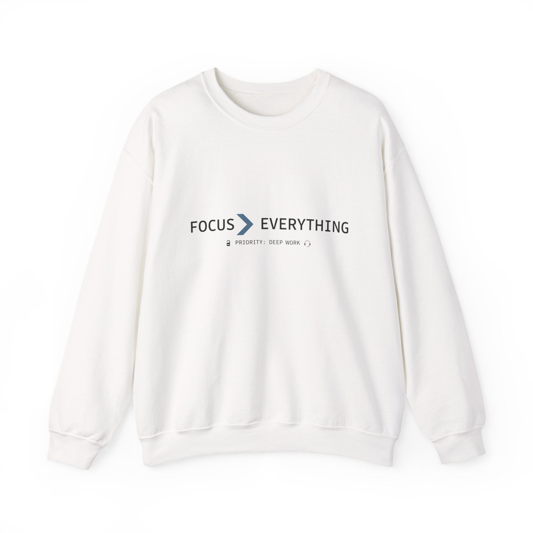 FOCUS > EVERYTHING Crewneck Sweatshirt — Minimalist Concentration Pullover