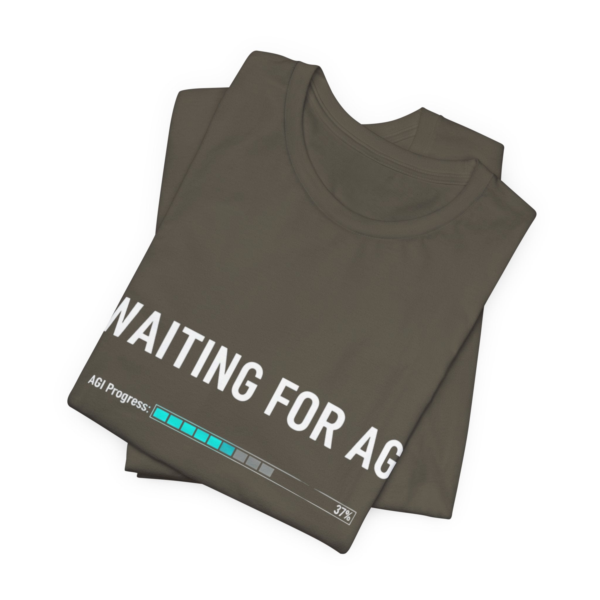 Waiting for AGI T-Shirt — Futuristic AI Humor Tee
