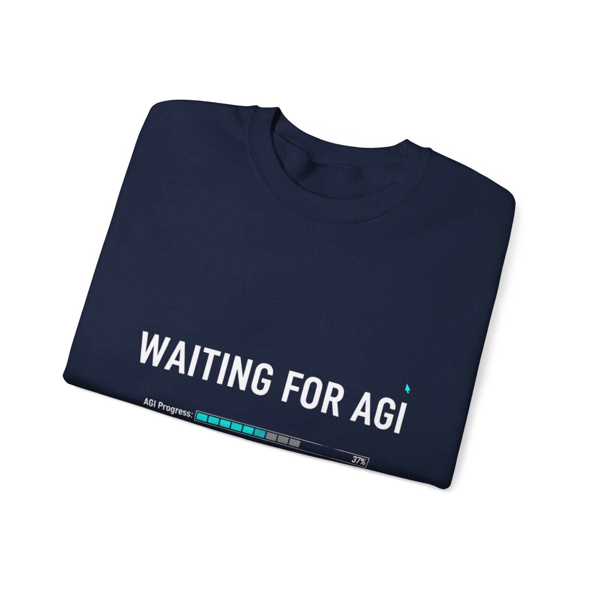 WAITING FOR AGI Sweatshirt — Futuristic Tech Crewneck for AI Enthusiasts