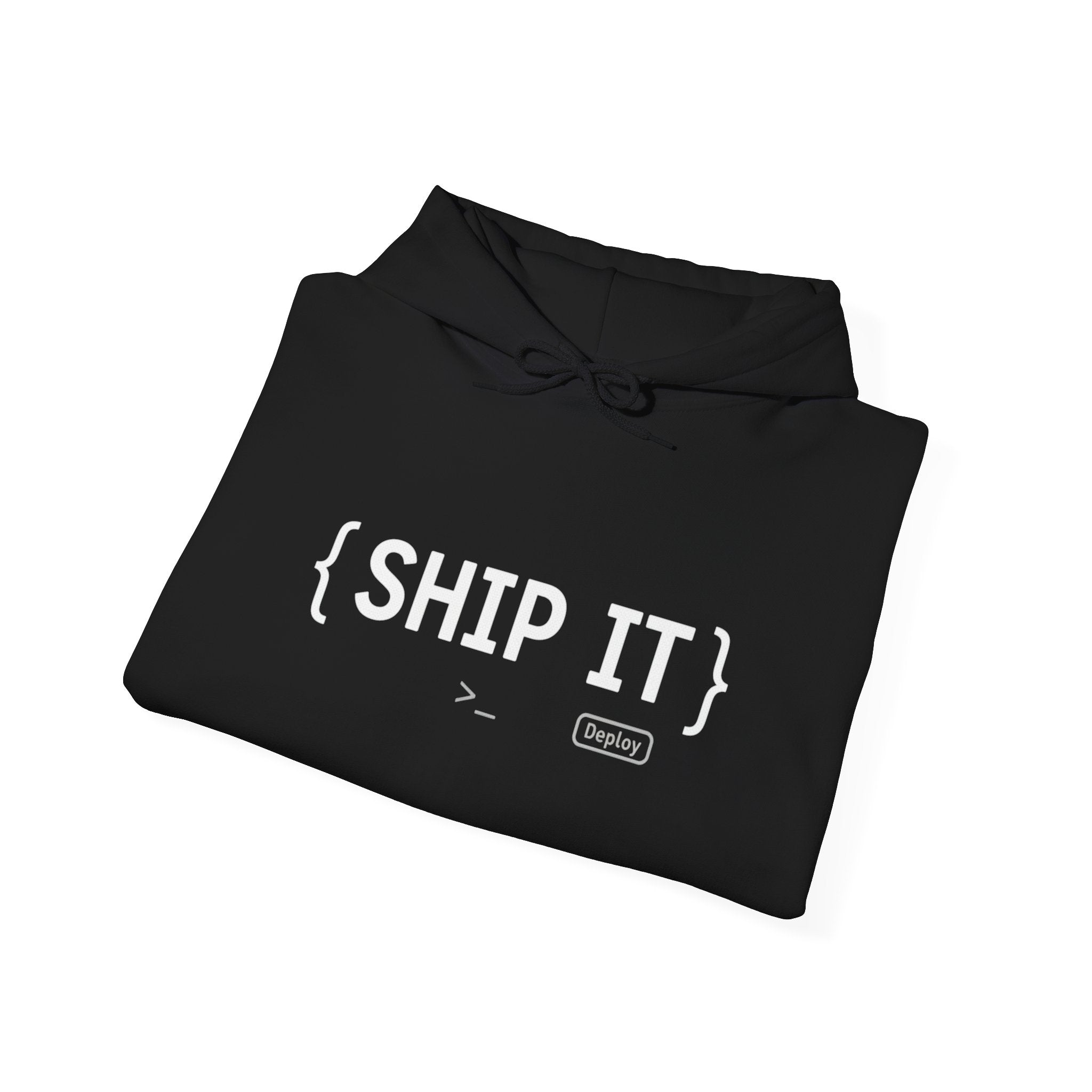SHIP IT Hoodie — Bold Minimalist Graphic Sweatshirt