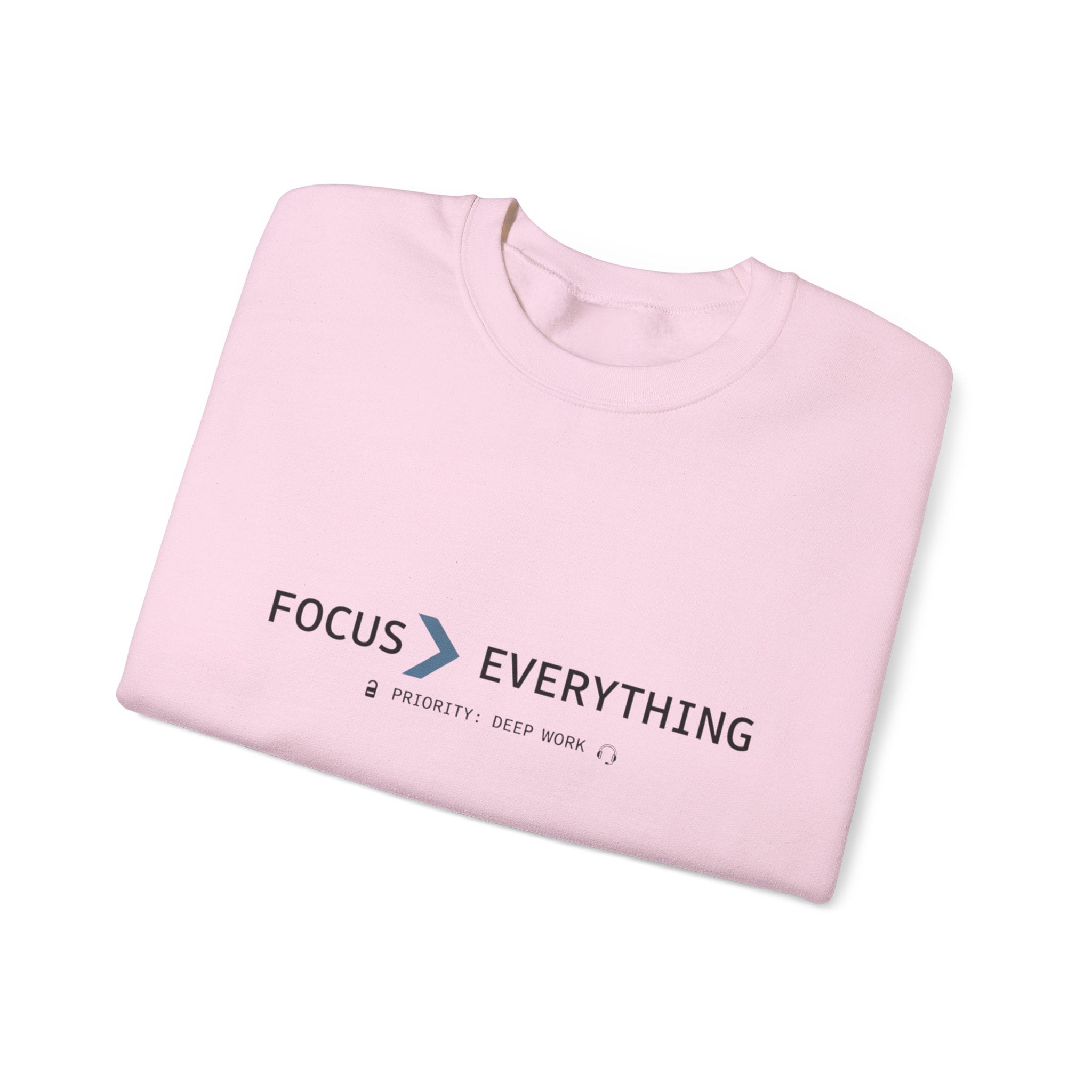 FOCUS > EVERYTHING Crewneck Sweatshirt — Minimalist Concentration Pullover