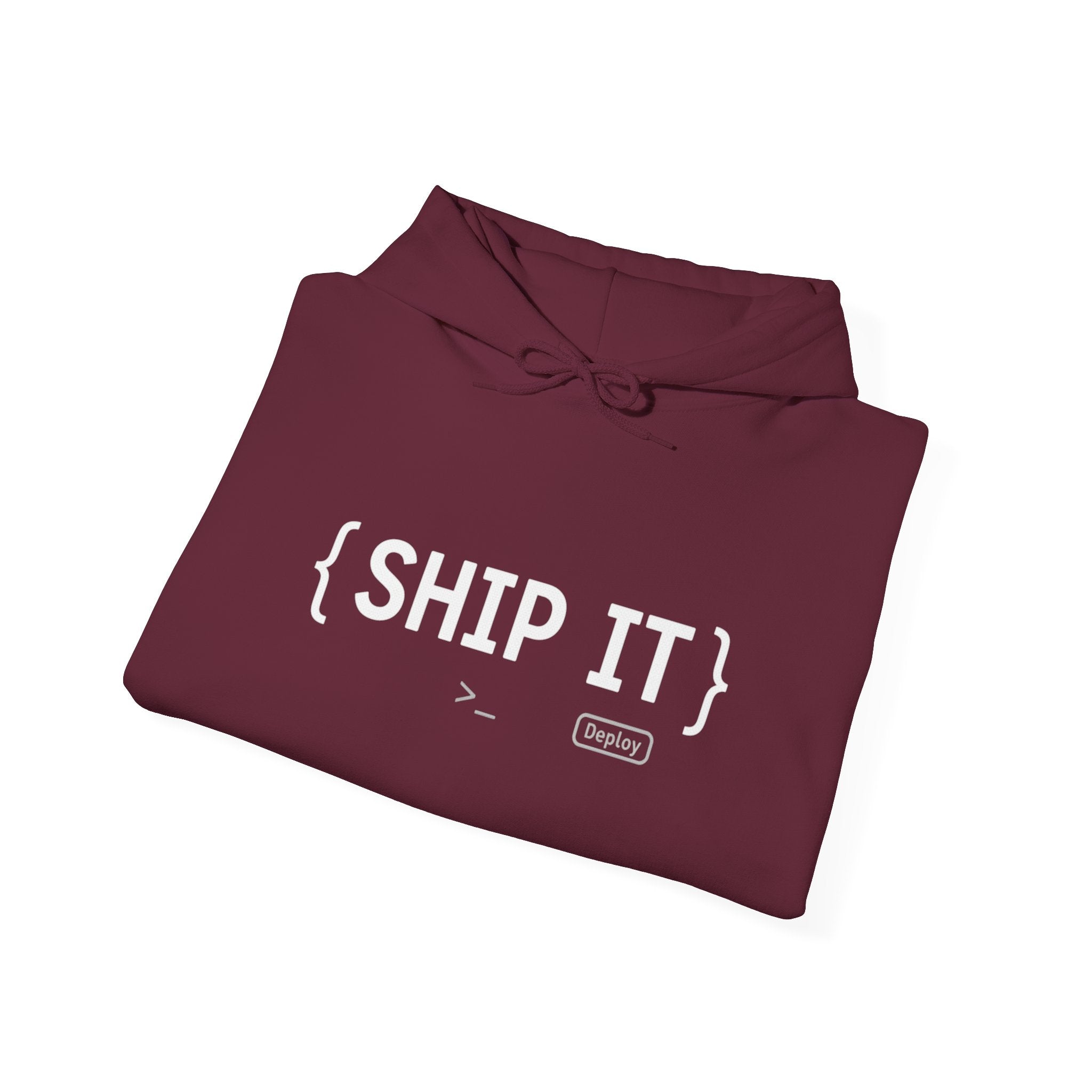 SHIP IT Hoodie — Bold Minimalist Graphic Sweatshirt