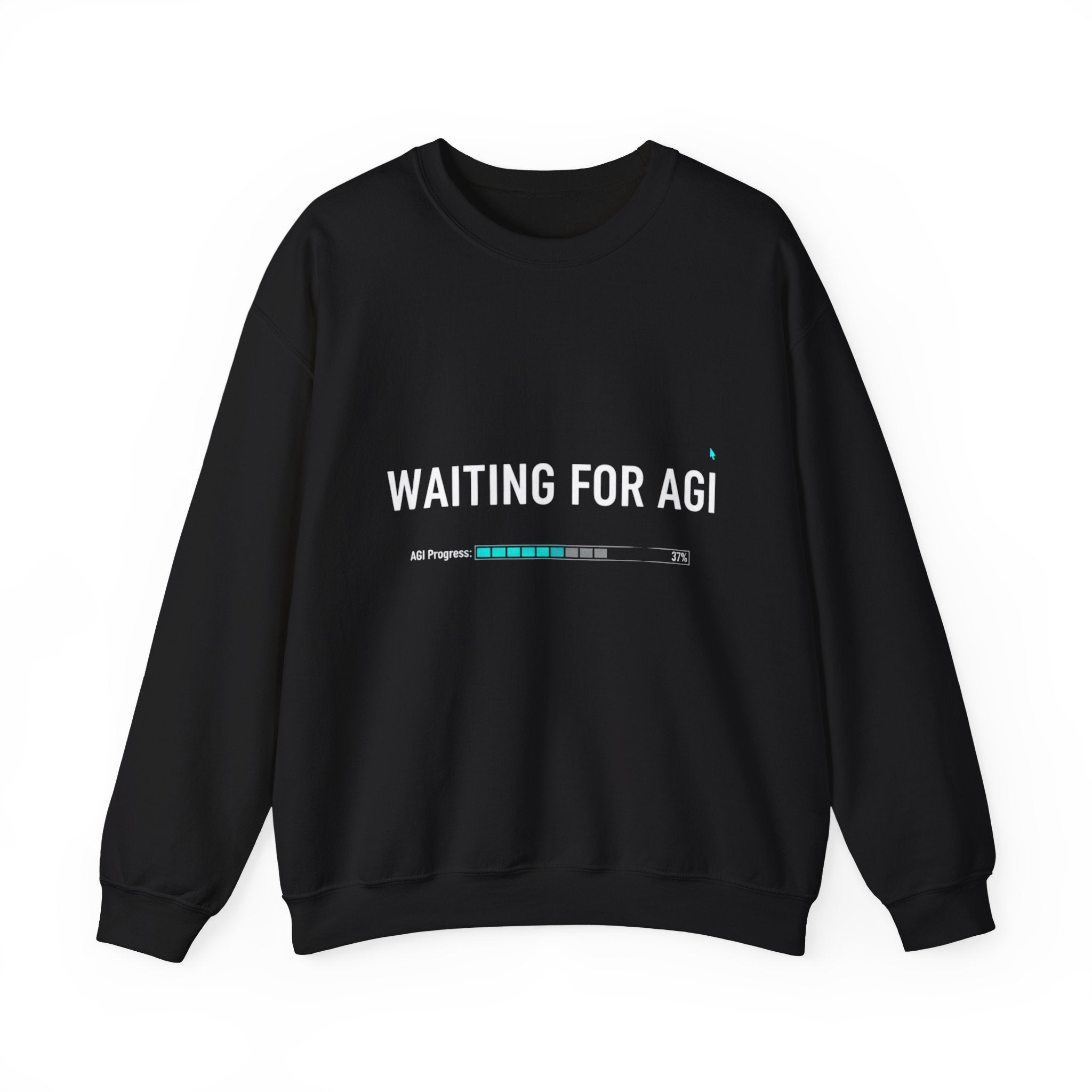 WAITING FOR AGI Sweatshirt — Futuristic Tech Crewneck for AI Enthusiasts