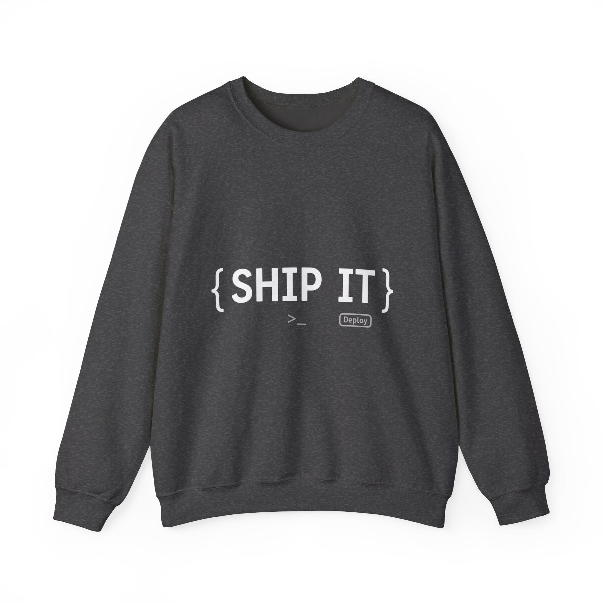 SHIP IT Crewneck Sweatshirt — Bold Text Graphic Shipping Enthusiast Pullover
