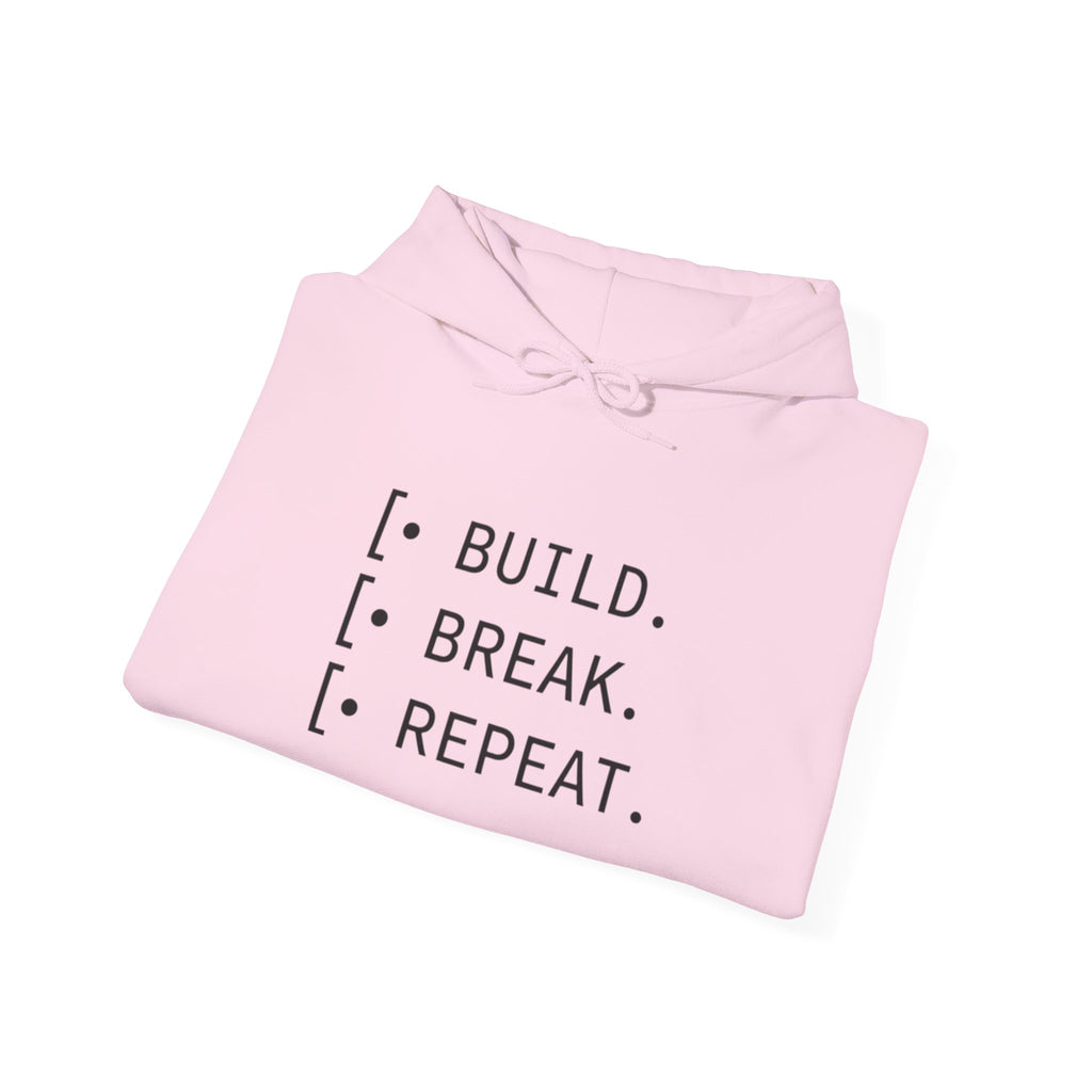 Cycle of Build, Break, Rebuild Hoodie — Software Dev & Entrepreneur Sweatshirt