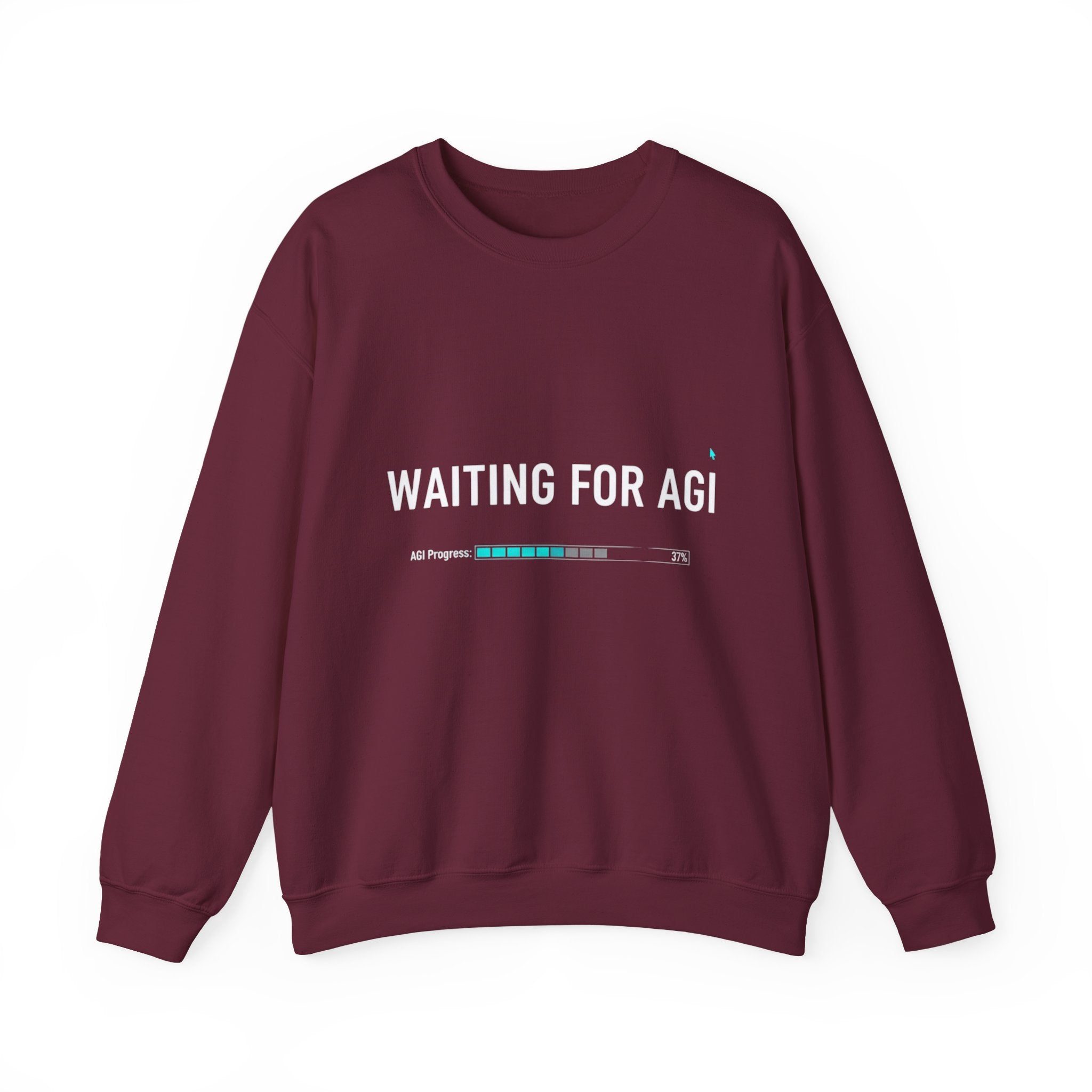 WAITING FOR AGI Sweatshirt — Futuristic Tech Crewneck for AI Enthusiasts