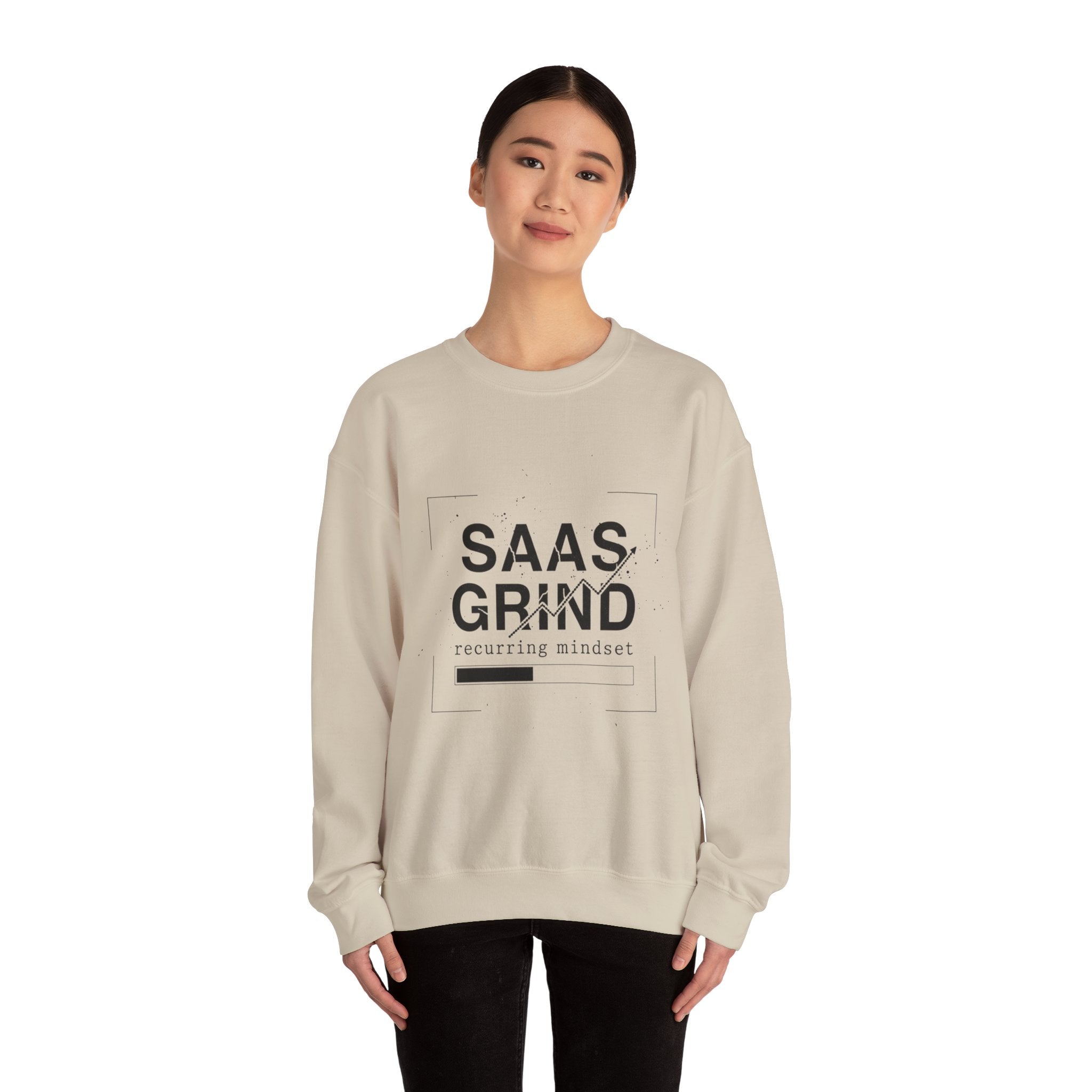 SAAS GRIND Sweatshirt — Hustle-Focused Crewneck for SaaS Founders