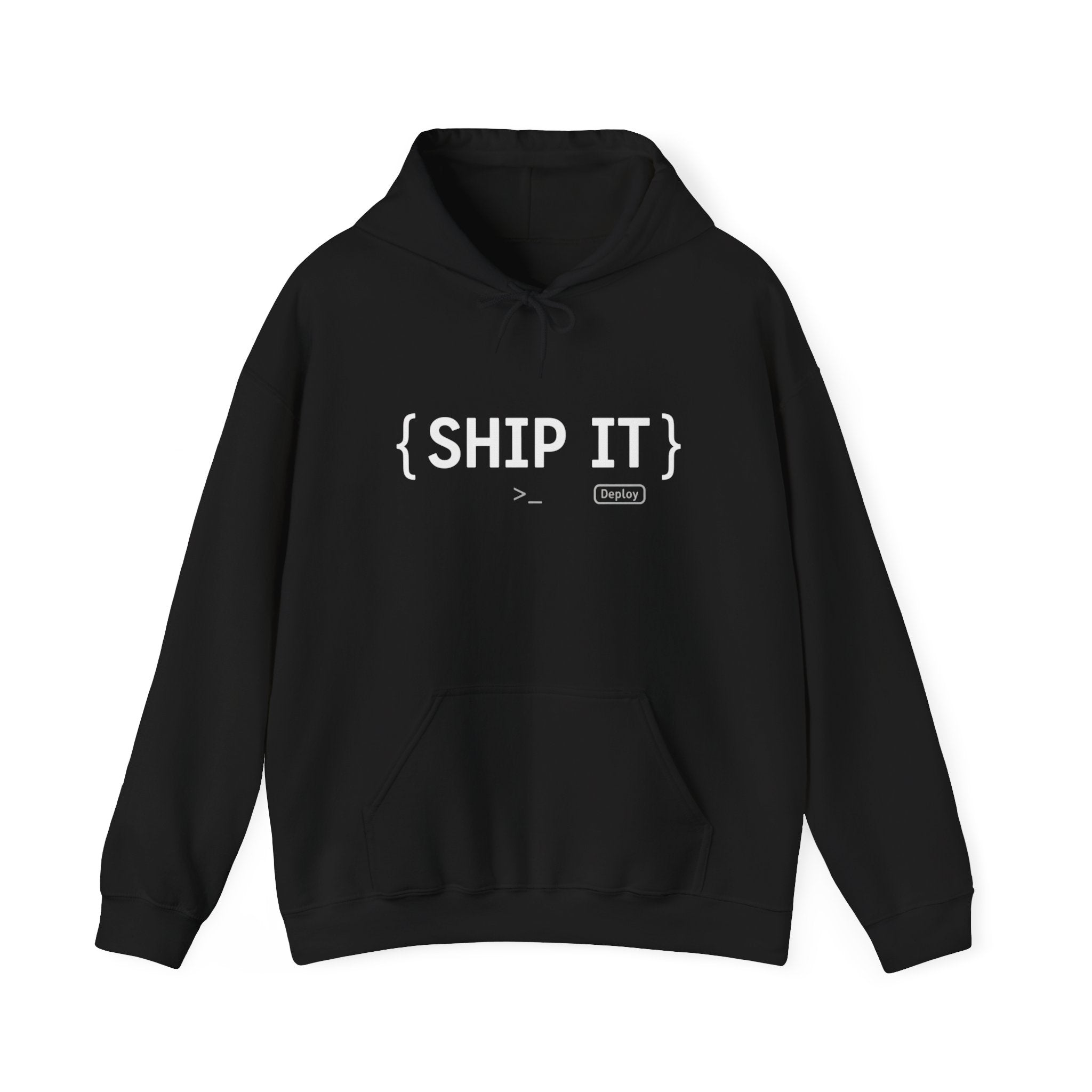 SHIP IT Hoodie — Bold Minimalist Graphic Sweatshirt