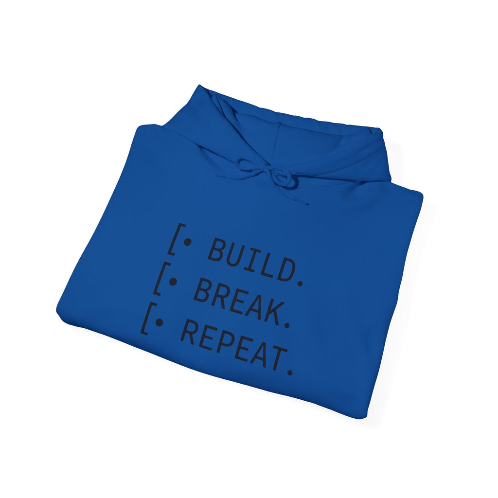 Cycle of Build, Break, Rebuild Hoodie — Software Dev & Entrepreneur Sweatshirt