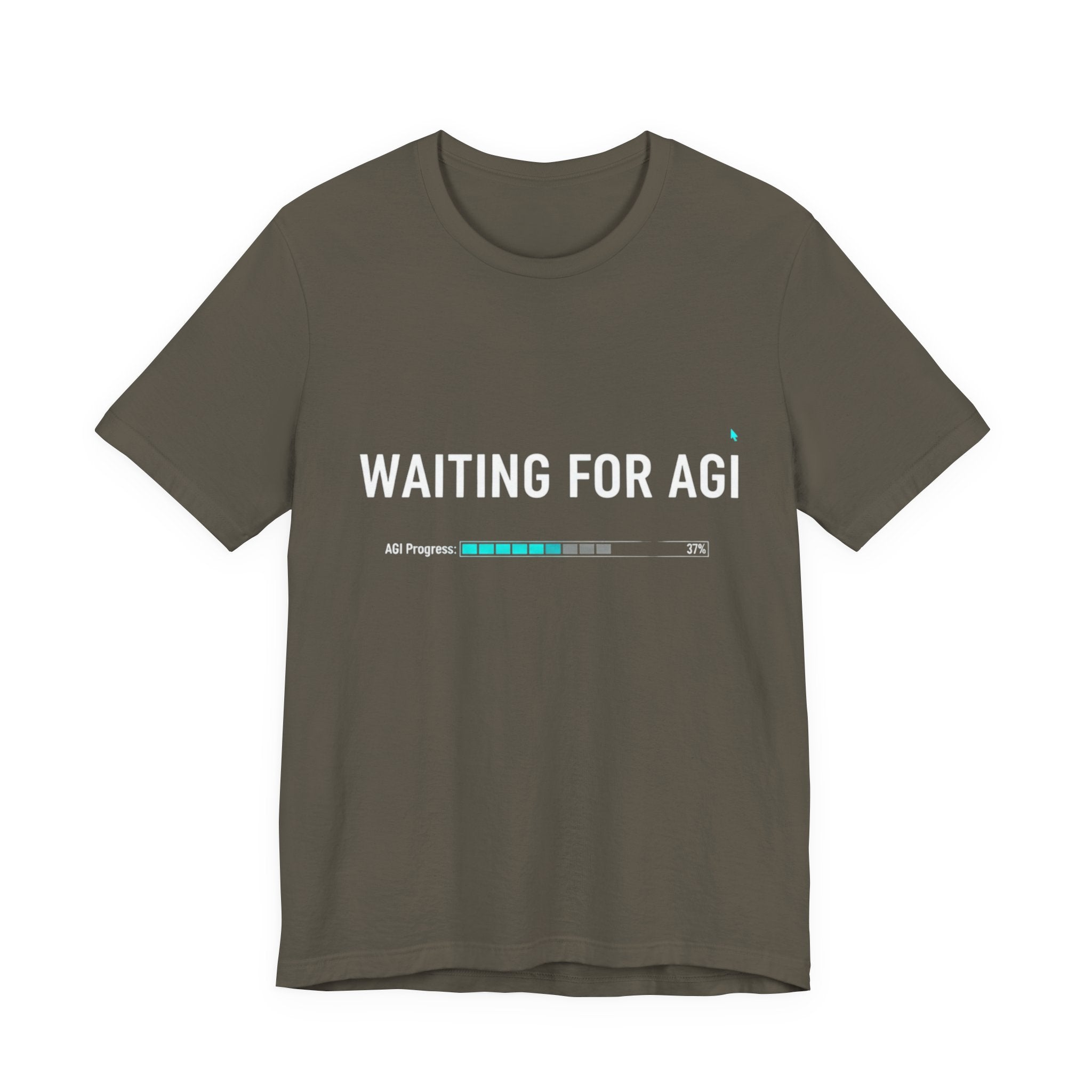 Waiting for AGI T-Shirt — Futuristic AI Humor Tee