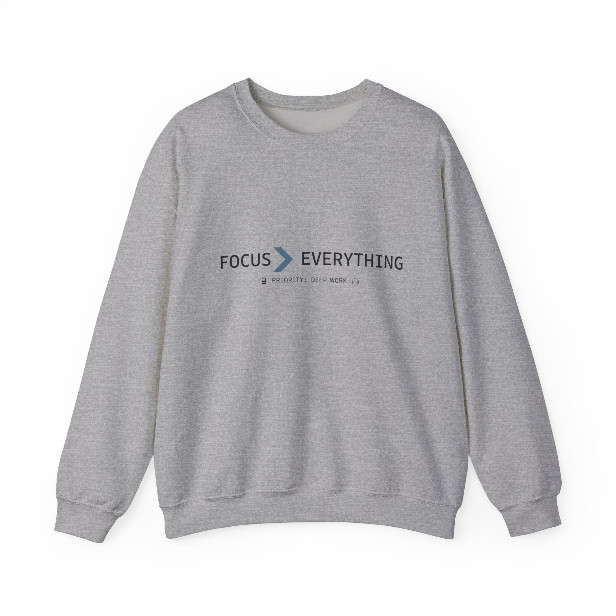 FOCUS > EVERYTHING Crewneck Sweatshirt — Minimalist Concentration Pullover