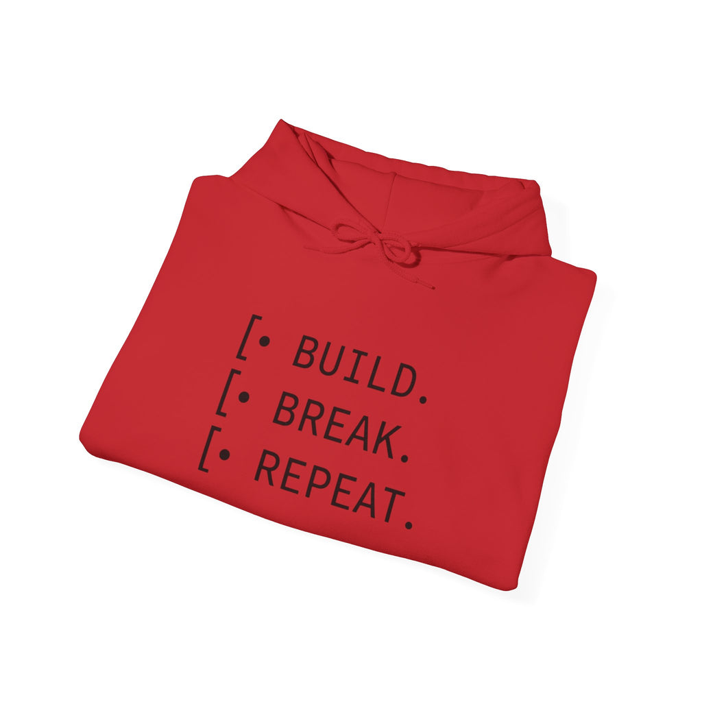 Cycle of Build, Break, Rebuild Hoodie — Software Dev & Entrepreneur Sweatshirt