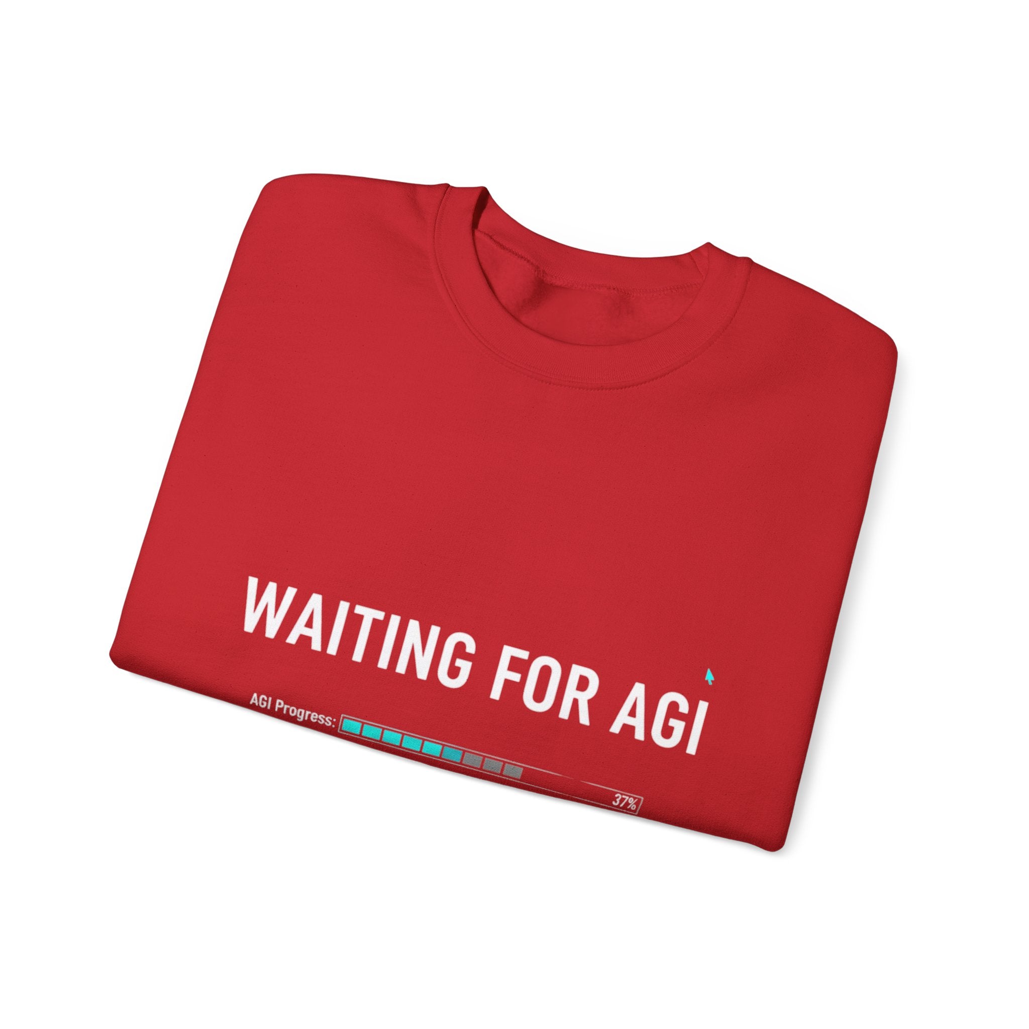 WAITING FOR AGI Sweatshirt — Futuristic Tech Crewneck for AI Enthusiasts